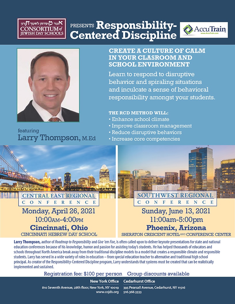 Central East Regional Conference (Cincinnati): Responsibilty-Centered Discipline 04.26.21