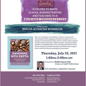 WEBINAR 07.29.21: Introducing the Bracha Acharona Workbook